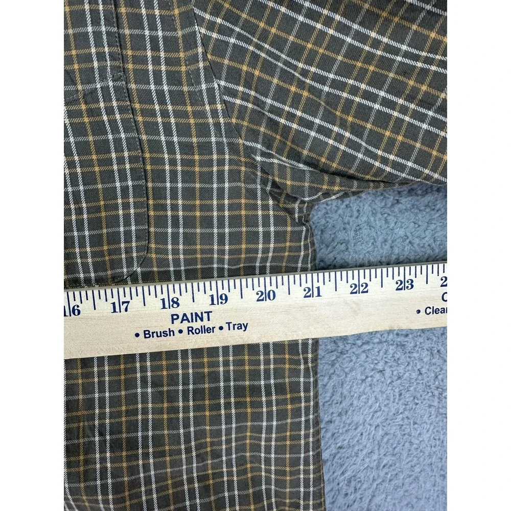 Comfort Outfitter Shirt Mens Small Brown Plaid Flannel Lined Button Up Workwear
